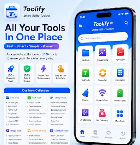 Toolify tools collection screen showing developer and utility tools